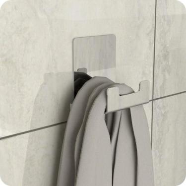 Imagem de Gancho de Parede Inox Adesivo Toalha Cabide Banheiro ELG - MetalCromo