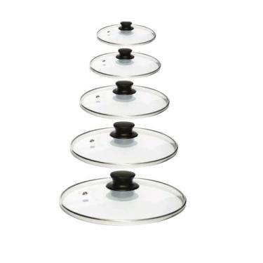 Imagem de Jogo Tampa de Vidro Panela Caçarola Frigideira 16 18 20 22 24 Original
