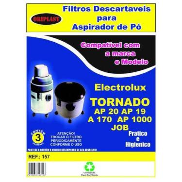 Imagem de Kit c/3 Sacos Descartáveis Aspirador Electrolux Tornado - Oriplast