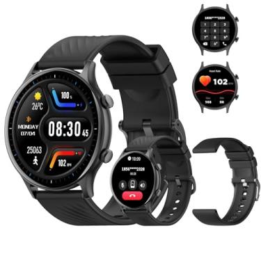 Imagem de relogio smartwatch,1.39" Full Touch Tela HD de,Relógio Smartwatch com Alexa,Ligações Bluetooth,123+ Modos Esportivos,Notificações Inteligentes,Compatível com iOS/Android, Inclui 2 Pulseiras (Preto)