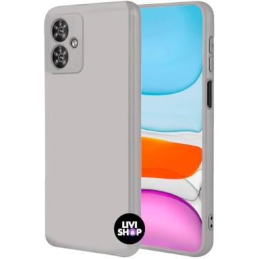 Imagem de Capa Case Capinha Compatível Motorola G05 Silicone Com Bordas Elevadas Aveludada Forro Premium (CINZA)