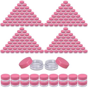 Imagem de Houseables Recipientes de amostra, frascos de amostra, recipientes de protetor labial, mini frascos com tampas, pequenos, vazios, maquiagem, pó, brilho, cosméticos, minúsculos, pastilhados, cera