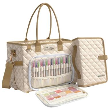 Imagem de VERONLY Bolsa feminina grande da Bíblia, Bege, Large