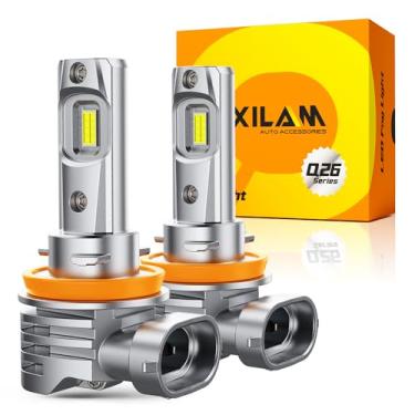 Imagem de OXILAM Lâmpadas LED H11, 36.000LM 800% mais brilhante, 6500K branco H9 H8 luz de condução, tamanho 1:1 fácil instalação plug-n-play, IP68 impermeável, pacote com 2