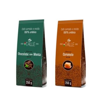 Imagem de Café Torrado e Moido Café Italle Aroma Caramelo e Chocolate Menta Kit 2