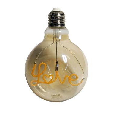Imagem de Lampada Led Love Vintage Mensagem 4W Branco Quente Comercio