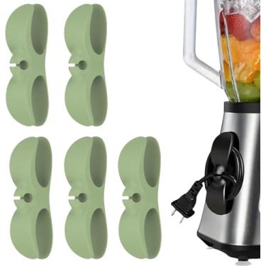 Imagem de 5 peças organizador de cabos para eletrodomésticos, suporte de enrolador de cabos de cozinha, bastão de envoltório de cabo firmemente para cafeteira panela de pressão