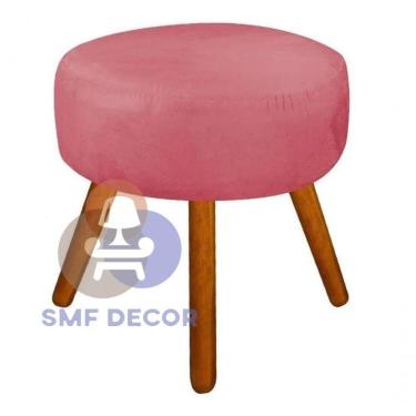Imagem de Puff Redondo Pés Palito Rosê