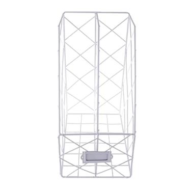 Imagem de barenx Organizador de pasta de arquivos, organizador de documentos de mesa - camada dupla - branco