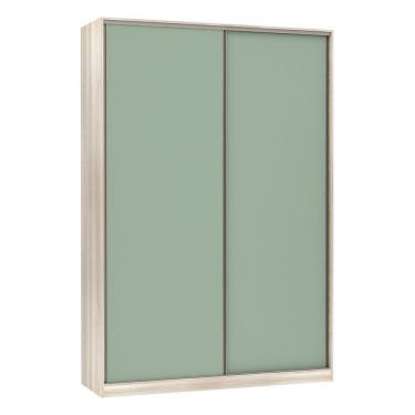 Imagem de Guarda-roupa 2 Portas De Correr 160Cm Crema Com Verde Jade