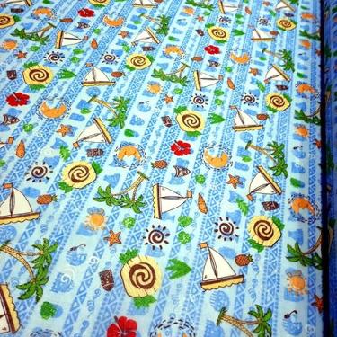 Imagem de TNT Estampado Moana Azul Praiana Havaiana 4.00m X 1,40m
