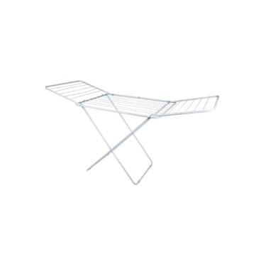 Imagem de Varal de Chão Buenos Aires, Aço Branco, Dobrável, Suporta 8kg, 133x95x53cm, Design Moderno e Compacto para Apartamentos