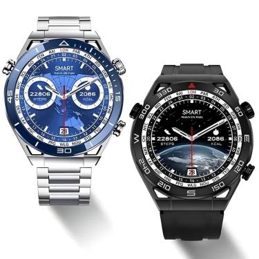 Imagem de Relogio Inteligente Masculino Smart Watch Redondo C/2 Pulseira Extra Android iOS Tela Amoled-Unissex