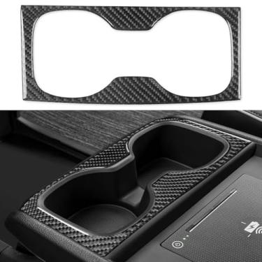 Imagem de NVCNX Fibra de carbono premium real para acessórios Honda Odyssey 2018-2026 2019 2020 2021 2022 2023 2024 2025 apoio de braço dianteiro de carro suporte de copo capa de painel adesivo de acabamento