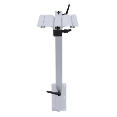 Imagem de Tbest Perna de mesa removível liga de alumínio branca rotação de 360 graus telescópica destacável para iates RV Motorhome