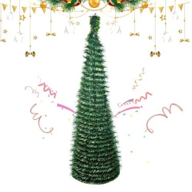 Imagem de Árvore de Natal artificial, decoração de quintal de 1,5 m – decoração de árvore de festival dobrável para festa de Natal, inverno, quintal, sala de aula, varanda externa, cozinha, pátio, ambientes