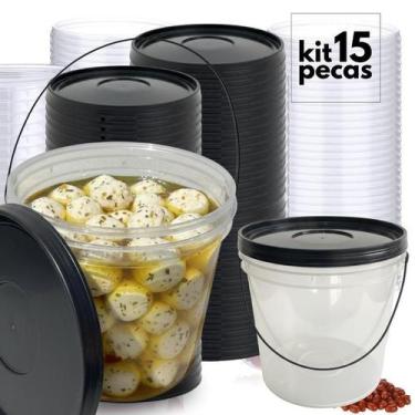Imagem de Balde Transparente 3.2L Fermentador - 15 Pçs - Nastripack