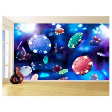 Imagem de Papel De Parede Salão De Jogos Cassino Fichas 3,5M Jcs121 - Você Decor