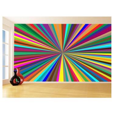 Imagem de Papel De Parede 3D Geométrico Formas Linhas Cor 3,5M Gmt110 - Você Dec