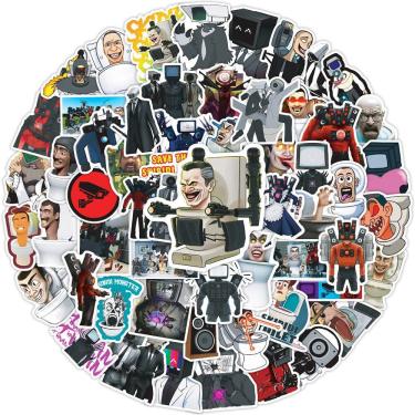 Imagem de Pacote de adesivos Skibidiss Anime Waterproof Vinyl 100 unidades