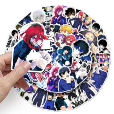Imagem de Adesivos Blues Locks Anime Cartoon 50 unidades de PVC impermeável