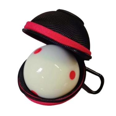 Imagem de harayaa Bola de bilhar para treino, com bolsa de armazenamento. Bola de bilhar redonda padrão para jogos, sala de exercícios e partidas esportivas, Saco de Armazenamento Vermelho