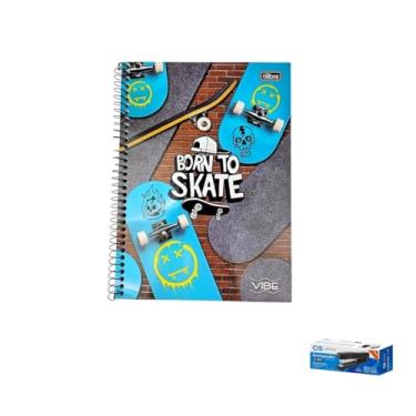 Imagem de Kit Caderno Universitário Capa Dura Vibe Masculino 20 Matérias + Grampeador Metallic C-15 45 Folhas