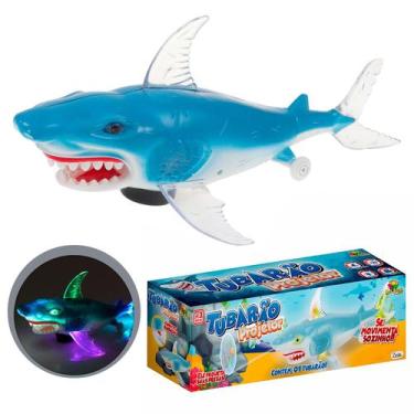 Imagem de Tubarão Brinquedo Interativo Com Projetor Som Luz E Movimento Automáti