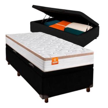 Imagem de Colchão Solteiro Molas Ensacadas + Bau Blindado - Isis - Inducol