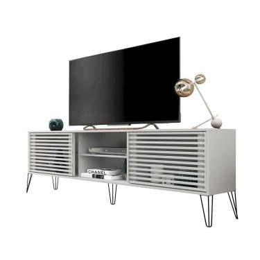 Imagem de Bancada Rack Tv Até 70 Polegadas New Frizz Branco Caemmun