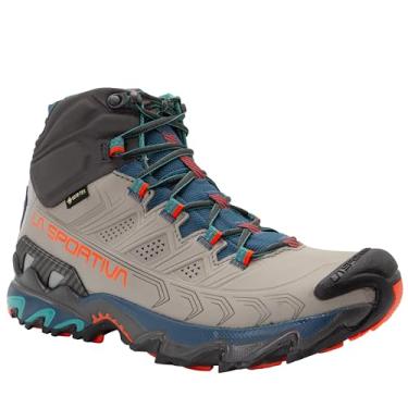Imagem de La Sportiva Bota feminina Ultra Raptor II Mid Leather GTX impermeável para caminhada, Cinza/tomate cereja, 38