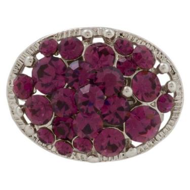 Imagem de Broche Strass Oval BRG15896 - Akasaki, Lilás, Prateado