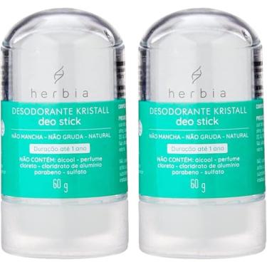 Imagem de Kit 2 Desodorante Cristal Natural Stick 60g pedra sal sem cheiro natural e vegano Kristall