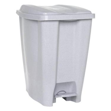 Imagem de Lixeira 20 Litros Com Pedal Cesto De Lixo - Jaguar, Cinza