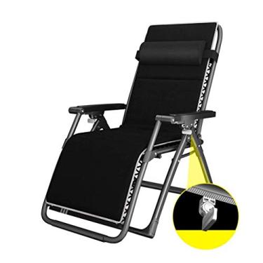 Imagem de YYBOES Cadeira relaxante de escritório para varanda, cadeira reclinável com almofadas acolchoadas para jardim, acampamento, piscina, praia, design | Espreguiçadeira dobrável, cadeiras reclináveis