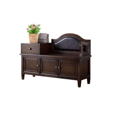 Imagem de uhyOHF Descanso para os pés, banco para troca de sapatos, porta de casa, multifuncional, porta deslizante, armário de sapato, trocador de sapatos, banco de mudança, banco de pé, uma cor S100 cm (uma