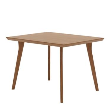 Imagem de Mesa de Jantar 80x80 Madeira Maciça para Sala e Cozinha Tampo Resistente à Água Mesa 4 Lugares Decorativa