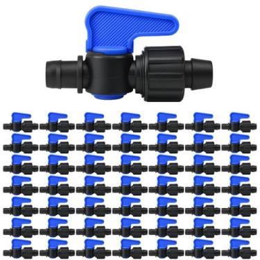 Imagem de Kit 100 Registro Inicial com Rosca para Fita Gotejadora 16mm - Implebr