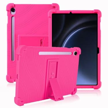 Imagem de ATOOZ Capa para Samsung Galaxy Tab S10 Lite/S10 FE de 11,9 polegadas 2025, capa infantil de silicone para tablet Samsung Galaxy Tab S9 FE/S9 de 11 polegadas com suporte para PC e slot para caneta