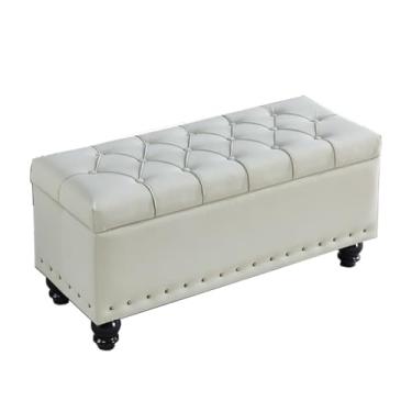 Imagem de FAMEOYA Banco de armazenamento de sapatos, banco de sofá, banco longo para troca de sapatos, sentado à porta da loja de roupas de casa, banco de armazenamento de vestiário, banco de sapatos