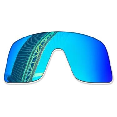 Imagem de LenzProse Lentes de reposição polarizadas de 1,5 mm para óculos de sol Oakley Sutro S OO9462, antiarranhões | Ajuste perfeito, Azul gelo polarizado - 1,5 mm
