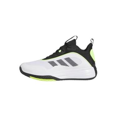 Imagem de adidas Own The Game 3.0 Tênis de basquete masculino, Branco/preto/limão lúcido, 37