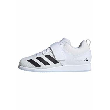 Imagem de adidas Tênis unissex para halterofilismo Powerlift 5, Branco/preto, 10.5 Women/9.5 Men