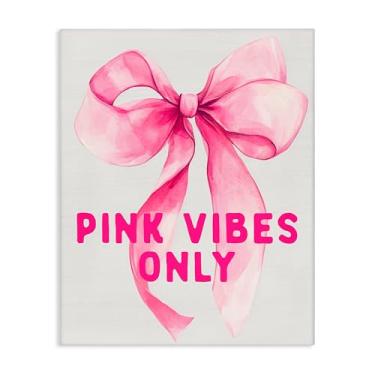 Imagem de Stupell Industries Arte de parede em tela Girly Pink Vibes Only, design por Lettered and Lined, 76 x 61 cm
