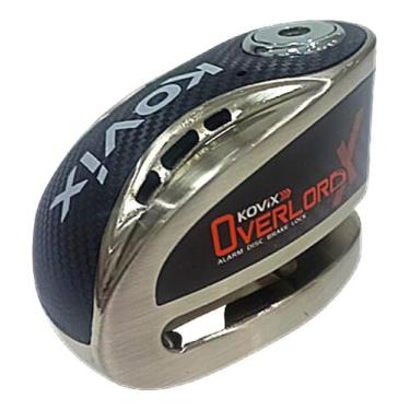 Imagem de Trava Disco Moto C/Alarme Kovix Cadeado Antifurto Reforçada knx (Aço Escovado)