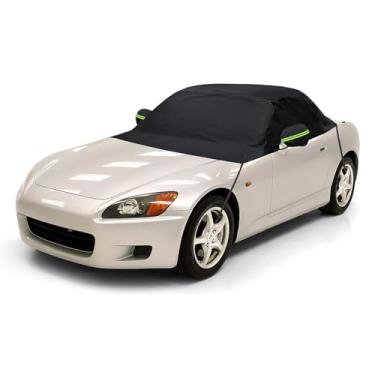 Imagem de Capa impermeável para cabine de meio carro compatível com Honda S2000 Roadster/Hardtop, capas de carro resistentes de tecido Oxford 600D com faixa refletiva noturna para proteção contra poeira, neve