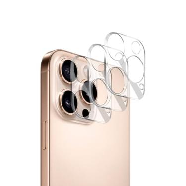Imagem de Protetor de lente de câmera para iPhone 16 pro 6.3 / iPhone 16 pro max 6,9, 9H vidro temperado, ultra HD, resistência a arranhões fácil de instalar, compatível com capas, [não afeta fotos noturnas