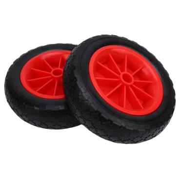Imagem de Luocute Rodas de Carrinho de Caiaque, 2 Peças, Pneus de Substituição de Borracha Sólida de 10 Polegadas Com Diâmetro Central de 2.2 Cm, para Carrinho de Carrinho de Canoa de Caiaque