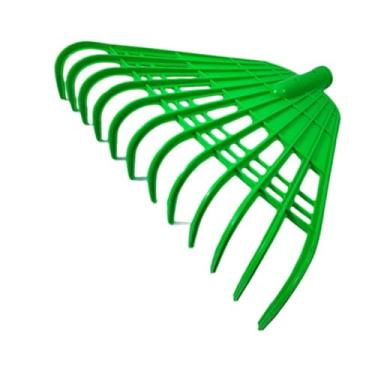 Imagem de Generic Cabeça de ancinho para folhas de jardim, removedor de folhas, ancinho para paisagismo com 12 dentes para uso agrícola, Verde