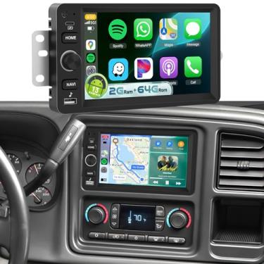 Imagem de Rádio veicular de 4 núcleos + 64 G para Chevrolet Chevy Silverado Impala Tahoe GMC Sierra Yukon Hummer H2 2003-2006, tela sensível ao toque IPS Sellrich com câmera de backup Carplay Android Auto EQ FM